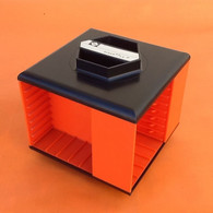Années 1970  Tourniquet Girandola   Range Cassettes Audio  Orange / Noir - Cassettes Audio