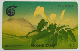 St. Helena Cable And Wireless £10 3CSHD " Arum Lily " - Sainte-Hélène