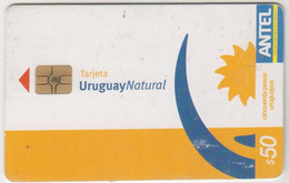 URUGUAY - Tarjeta Uruguay Natural, TC 307a, Chip:GEM5 (Red), 50 $ , Tirage 100.000, Used - Uruguay