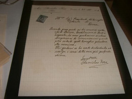 LETTERA SU CARTA INTESTATA AVVOCATO STANISLAO FERA COSENZA 1916 CON FRANCOBOLLO CENT 15 SOVRASTAMPATO CENT 20 - Italia