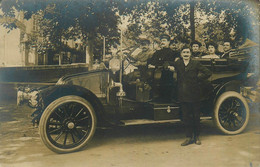 Vichy * Carte Photo * Automobile Ancienne De Marque Type Modèle ? * Devant Ets Menuiserie .ORD * Auto Voiture Chauffeur - Vichy