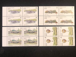 HONG KONG 1984 AVIATION OF HK SET IN CORNER B\4, LIGHT TONING - Unused Stamps