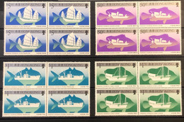 HONG KONG 1986 FISHING VESSELS SET IN B\4, LIGHT TONING - Unused Stamps