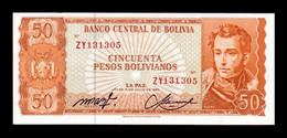 Bolivia 50 Pesos Bolivianos L.1962 Pick 162r Replacement Serie ZY T. 305 SC- AUNC - Bolivia