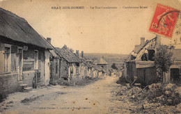 CPA  80 BRAY SUR SOMME LA RUE CAMBRONNE - Bray Sur Somme