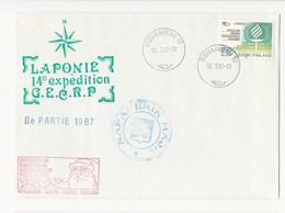 Enveloppe - Association NORD-SUD - LAPONIE 14e Expédition GECRP - Finlande 18/3/87 - Forschungsprogramme