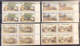 HONG KONG 1987 19TH CENT HONG KONG SCENES SET IN B\4, STRONG TONING - Unused Stamps