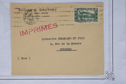 AX5 MAROC BELLE  LETTRE 1945 PAR AVION CASABLANCA  A  BOURGES   FRANCE +IMPRIMéS++AFFRANCH. INTERESSANT - Storia Postale