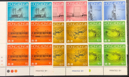 HONG KONG 1989 BUILDINGS FOR THE FUTURE SET IN CORNER BLOCKS OF 4,  NO TONING - Unused Stamps