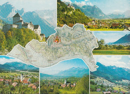 Liechtenstein - Vaduz - Map - Alte Ansichten - Landkarte - Liechtenstein