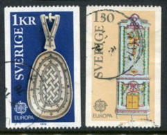 SWEDEN 1976 Europa: Handicrafts Used.  Michel 943-44 - Oblitérés