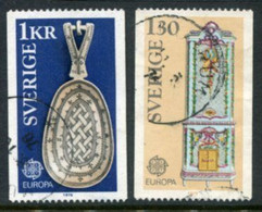 SWEDEN 1976 Europa: Handicrafts Used.  Michel 943-44 - Usati