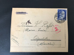 Enveloppe & Courriers 6 Juin 1943  - WUPPERTAL ELBERFELD Allemagne à AIGUEBELLE (Savoie) - STO - Oorlog 1939-45