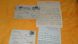 LOT 2 ENVELOPPES + LETTRES  ANCIENNES DE 1909 ET 1910../ CACHETS COPENHAGUE DANEMARK POUR LYON + TIMBRE FREDERIK VIII - Storia Postale