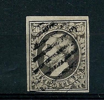 N° 1 Obl (barres) - 1852 Willem III