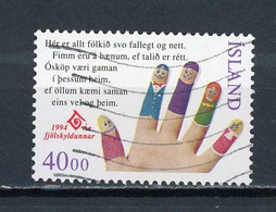 ISLANDE - ANNÉE DE LA FAMILLE - N° Yvert 750 Obli. - Oblitérés