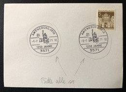 GERMANY  357 « AMÜNEBURG,HESS», « 1250 JAHRE », Special Commemorative Postmark »,1971 - Storia Postale