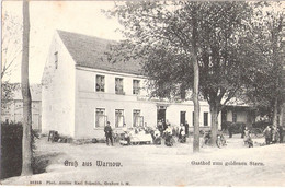 Gruß Aus Warnow Karstädt Prignitz Gasthof Zum Goldenen Stern Carl Müller Radfahrer*innen Fast TOP-Erhaltung 23.12.1905 - Karstädt