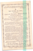 Devotie Devotion Doodsprentje Overlijden - Amelie Mesdach Wed Franciscus Levis - Alveringem 1816 - Brugge 1888 - Obituary Notices