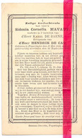 Devotie Devotion Doodsprentje Overlijden - Sidonie Mavaut Wed K. De Baene , Echt Hendrik De Cat - Poperinge 1838 - 1890 - Obituary Notices