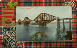 FORTH BRIDGE , Built 1890 - "CAMERON"  Tartan, Clan,  Valentines Colourtone - Genealogy