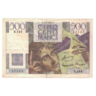 France, 500 Francs, Chateaubriand, 1953, R.144, TTB, Fayette:34.12, KM:129c - 500 F 1945-1953 ''Chateaubriand''