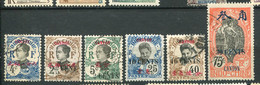 23746 CANTON N°52, 68, 70, 74*, 77, 79°/* Timbres D'Indochine Surchargés 1908-19  B/TB - Used Stamps