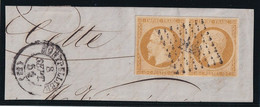 France N°13A - Paire - Oblitéré - B/TB - 1853-1860 Napoléon III