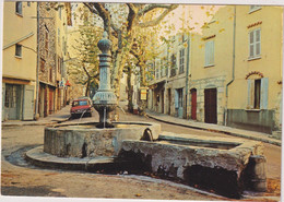 CPSM-D11- BARGEMON-fontaine De La Mairie-belle Carte Couleur - Bargemon