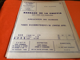 Barrage De La Cheffia 1969 SOFRETEN Vidange Études Générales Grands Travaux Hydraulique Bones Algérie - Publieke Werken