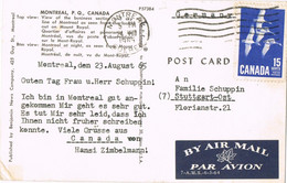 45519. Postal Aerea MONTREAL (Quebec) Canada 1965 To Germany. Vistas Montreal - Covers & Documents