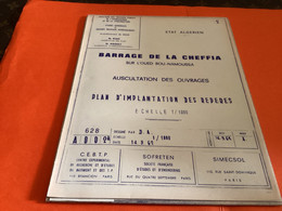 Barrage De La Cheffia 1962 SOFRETEN Vidange Études Générales Grands Travaux Hydraulique Bones Algérie - Obras Públicas