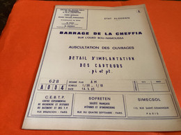 Barrage De La Cheffia 1962 SOFRETEN Vidange Études Générales Grands Travaux Hydraulique Bones Algérie - Obras Públicas