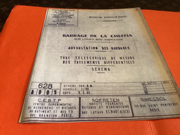 Barrage De La Cheffia 1962 SOFRETEN Vidange Études Générales Grands Travaux Hydraulique Bones Algérie - Arbeitsbeschaffung