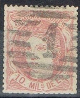 Sello 10 Milesimas Alegoria, Parrilla Numeral 1 De MADRID, Num 105 º - Used Stamps