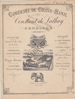 Constant De Lathuy - Corderie De Grand Manil - Reclame - 1895 Gembloux (V1317) - 1800 – 1899