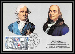 3171/ Carte Maximum (card) France N°1879 Indépendance Des Etats-Unis USA - 1970-79