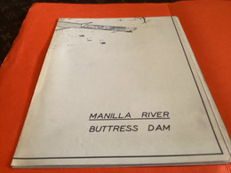 Plan Topographique Dessin  Du Barrage Manille Dam S Dam Site  Australia 1969  MANILLA RIVER DAM - Opere Pubbliche