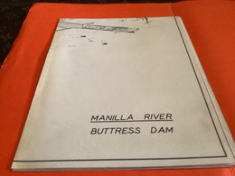Plan Topographique Dessin  Du Barrage Manille Dam S Dam Site  Australia 1969  MANILLA RIVER DAM - Travaux Publics