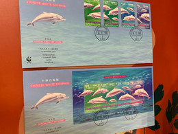 Hong Kong Stamp WWF  Dolphin FDC 1999 - Gebraucht