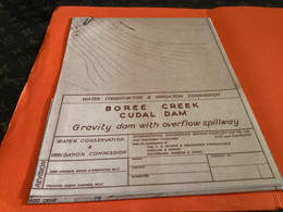 Plan   Boree Creek Caudal Dam  Gravity Dam With Overflow Spillway   Australie Australia) Barrage - Opere Pubbliche