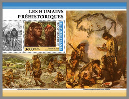 CENTRALAFRICA 2022 MNH Prehistoric Humans Präh. Menschen Humains Prehistoriques S/S - OFFICIAL ISSUE - DHQ2225 - Prehistóricos