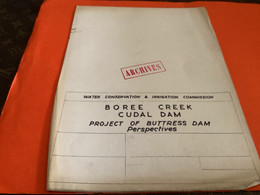 Plan   Boree Creek Caudal Dam  Gravity Dam With Overflow Spillway   Australie Australia) Barrage Archives - Publieke Werken