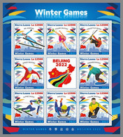 SIERRA LEONE 2022 MNH Olympic Winter Games Peking 2022 M/S - IMPERFORATED - DHQ2225 - Winter 2022: Peking