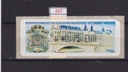 853  ** Y&T (Fédération Philatélique 83 Eme Congrès Paris 2010) *FRANCE*  25/22  257 Faciale 0.75 € - 2010-... Vignettes Illustrées