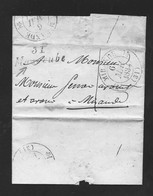Lettre Avec Correspondance  Cursive 31 Masseube  + TAD TYPE 12 MIRANDE 1834 + T M  1  / GERS - 1801-1848: Précurseurs XIX