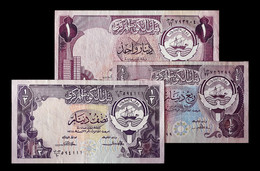 # # # Lot ältere Banknoten Aus Kuwait ½ + ¼ + 1 Dinar # # # - Koeweit