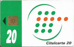 Ivory Coast - CI-Telcom - Chip - Telecom's Services, Chip Gem1B Not Symmetric White/Gold, 20Units, Used - Ivory Coast