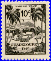 Guadeloupe Taxe 1947 ~  T 41x2+42* - Timbres Taxe - Timbres-taxe