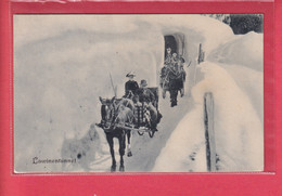 OLD POSTCARD - SWITZERLAND -   DAVOS - LAWINENTUNNEL - ANIMATED - GR Grisons